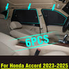 Honda Accord 6PCS Side Window Sunshade Black Silver Privacy (2023–2025)