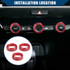 Honda Fit 2020-2023 Red 3 x Pieces AC Control Switch Knob Cover