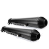 GSXR 750, YZF R6 2 x Black Cafe Reverse Cone Megaphone Exhaust Pipes