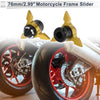 Motorcycle Slider Frame / 2 x 0.59in / Aluminum Alloy Gold Tone
