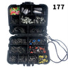 Outdoor 177Pcs Fishing Accessories Kit w/ Tackle Box