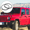 Jeep Wrangler 7" Round Hinge Headlight Mount Brackets (2007-2018)