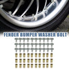 Motorcycle 30 Pcs Titanium Tone M6 Fender Washer Bolt Nut Kit