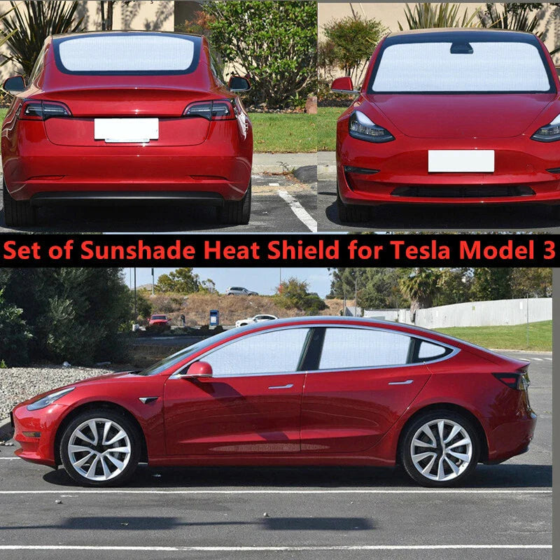 Tesla Model 3 Front Rear Side Window Sun Visor Sun Shade Shield