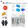 Art DIY UV Crafts Glass Coating 3KG Epoxy Resin AB 2:1 Kit