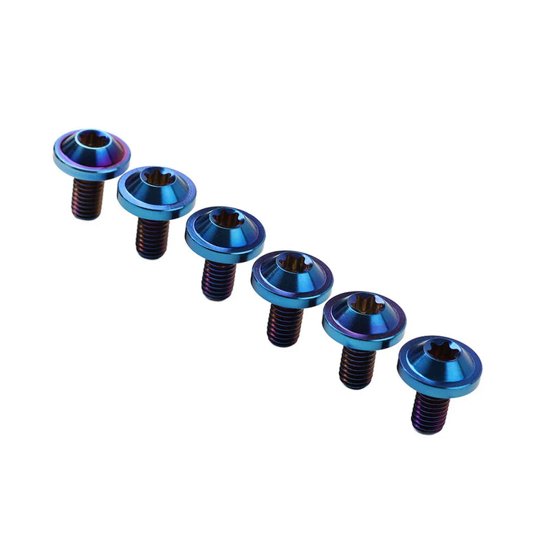 Motorcycle 6pcs M5x15mm Universal Titanium Torx Screws