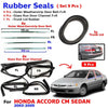 Weatherstrip Rubber Seal Conplete Set 9 Fits Honda Accord CM 4D Sedan 2003-05