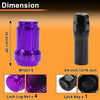 Honda / Toyota M12x1.5 Tire Wheel Locking Nut with 1 Socket Key Purple
