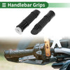 7/8" 22mm Motorcycle Hand Grips Aluminum Alloy Rubber Black