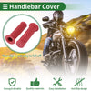 Motorcycle Rubber Red Diamonds Pattern 7/8" 22mm Hand Grips Cover Kit