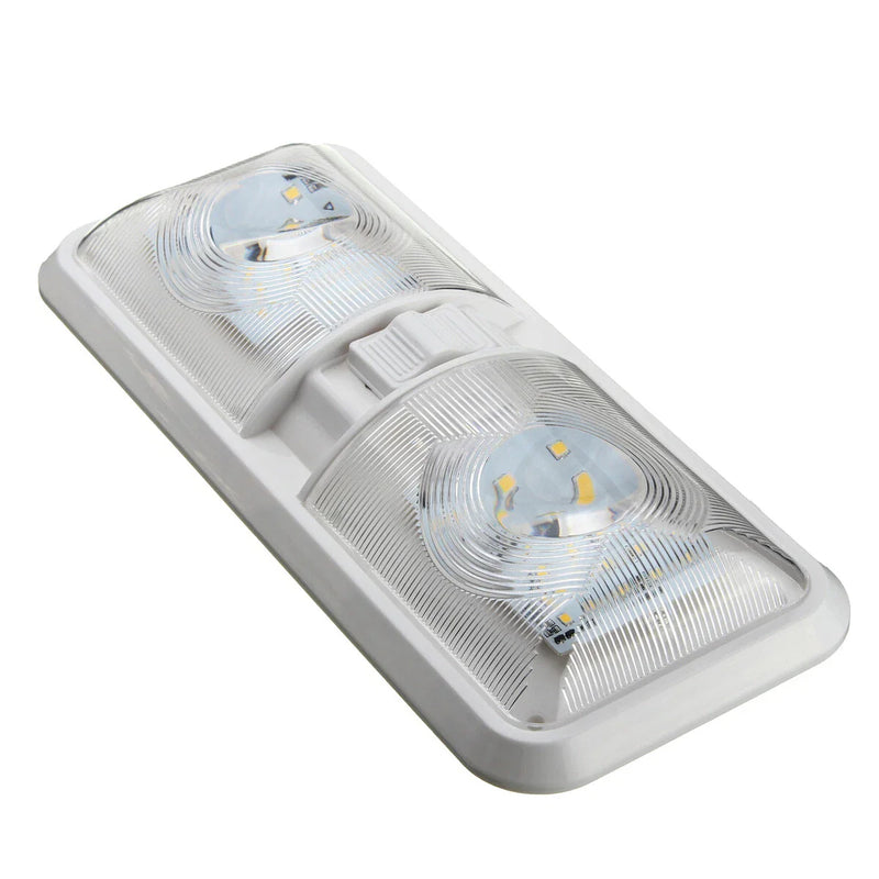 RV Boat Camper Trailer 12V 48LED Interior Double Dome Ceiling Light