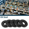 Make Model Oil Seal 17x40x7mm NBR Rubber Rotary Shaft Seal Black 5Pcs
