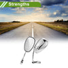 Motorcycle M8/M10 Rear View Mirror Oval Shape Chrome Silver Tone Aluminum