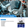 Kawasaki Yamaha Suzuki Windshield Bolts Stainless Steel Rubber Blue