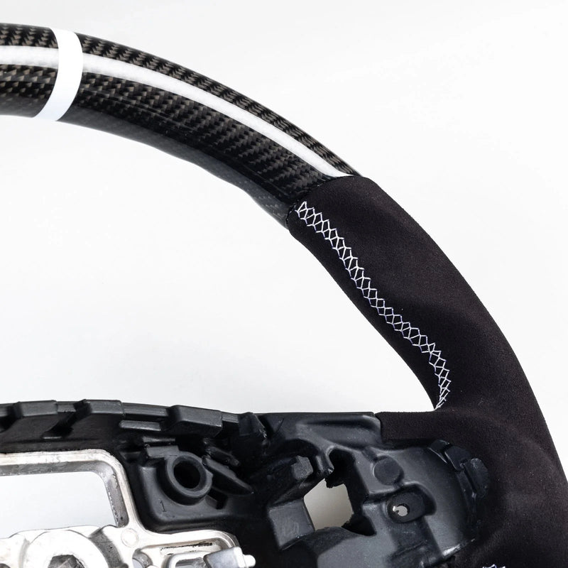 Ford Focus Kuga Steering Wheel Carbon Flat Bottom Suede (2020-2023)