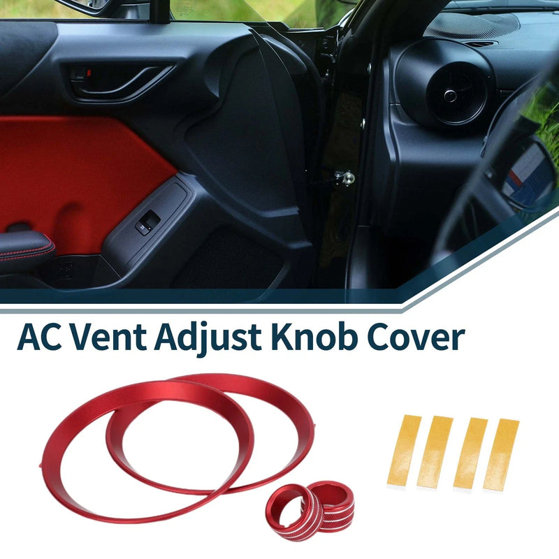 Subaru BRZ 4 Pcs / AC Vent Adjust Switch Knob Cover Ring (2022–2024)