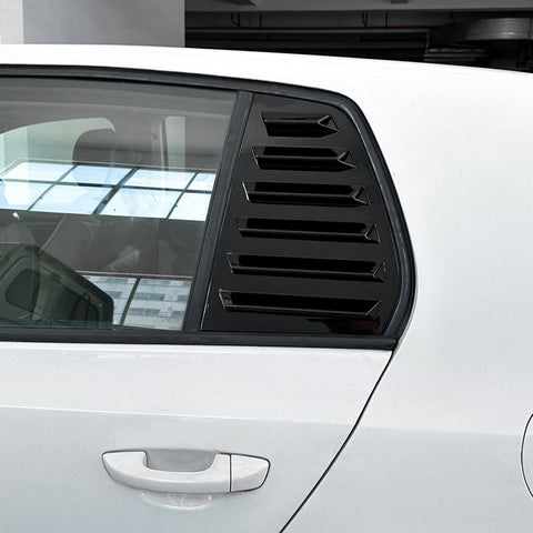 VW Golf 6 MK6 (2008-2012) Gloss Black Rear Window Louvers