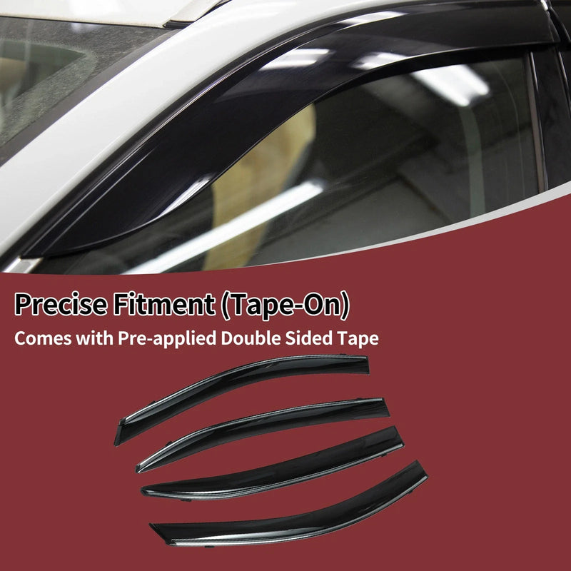 Nissan Sentra (2020-2024) Black Side Vent Visor Window Deflectors 1 Set