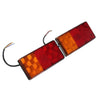 Trailer Truck Brake / Rear Signals Amber+Red LED Tail Lights