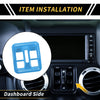 Jeep Wrangler JK JLU Dashboard Window Switch Button Cover Trim (2018-2023)