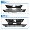 Honda CR-V (2007-2009) - Chrome Silver Tone Black Set Front Bumper Grille