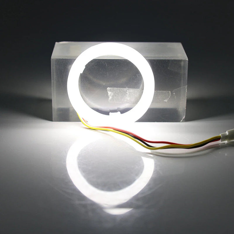 Car Headlight Retrofit 100MM White Amber Switchback LED Halo Rings