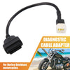 Motorbike 6 Pin to OBDII Cable / 36.6cm 1.2ft / OBDII Diagnostic Cable