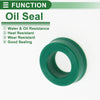 MakeModel Oil Seal / 14x24x8mm / Rotary Shaft Seal TPU Green 5 Pcs