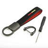 Luxury Keychain PU Leather Rope Strap Keyring
