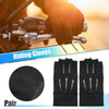 Motorcycle Half-finger Gloves Black Gray 1 Pair Ice Silk Riding Gloves