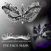 Venetian Metal Filigree Laser Cut Masquerade Black Mask with Rhinestones
