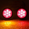 Trailer Truck RV 2" Round Red 7 LED Side Marker Lights (24V)