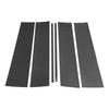 Chevy Suburban Carbon Fiber Pattern Black 6x Pillar Window Trim (2021-2023)