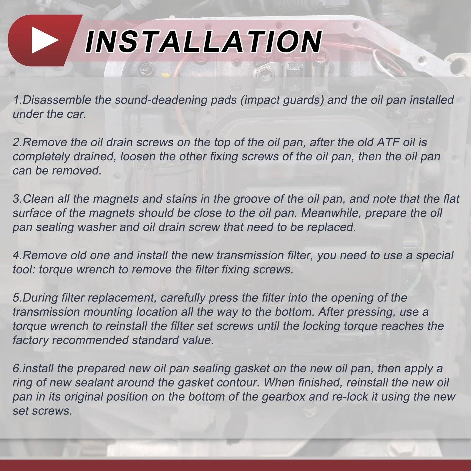 Transmission Filter Kit for Toyota Sequoia (2001-2023)