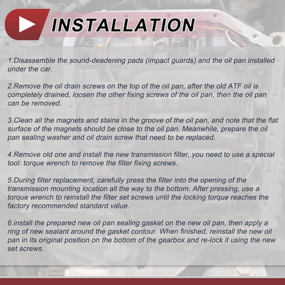 Transmission Filter Kit for Toyota Sequoia (2001-2023)