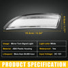 Ford (Plastic Black Clear) 1 Pair Mirror Turn Signal Light