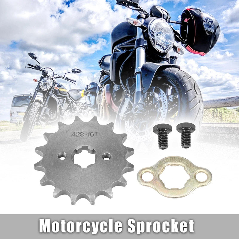 Dirt Bike Chain Sprocket 16T 17mm Front Engine Titanium Tone