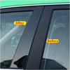 Hyundai Elantra 8 Pcs Glossy Black Door Trim Window Pillar Posts (2017-2020)