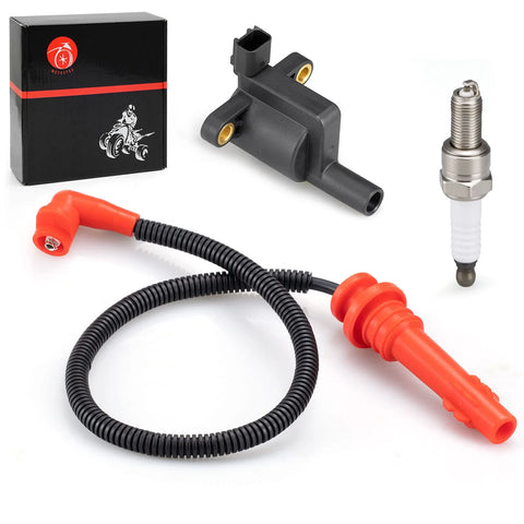 Polaris Ranger 570 Ignition coil w/ Wire Cap & Spark Plug (2012–2019)