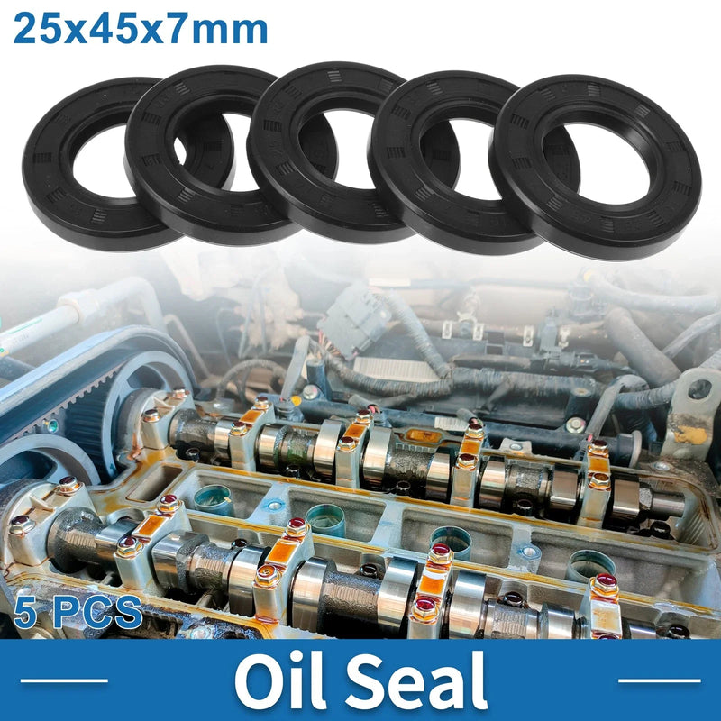Make Model Oil Seal 25x45x7mm Black 5 Pcs