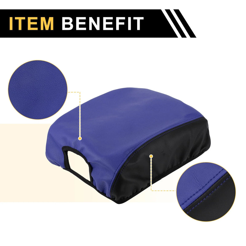 Ford F-150 2015-2020 Anti-Scratch Black Blue Center Console Lid Armrest Cover