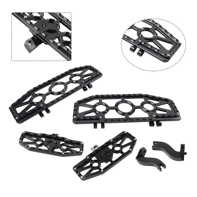 Harley Touring Alu Front Floorboard & Rear Foot Pegs with Mounts (1993-2023)