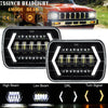 Toyota AE86 2 x 7x6" LED Headlights Hi-Lo Beam Halo DRL (1983-1987)