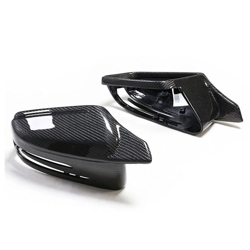 Benz W204 W176 W246 W212 W221 2 x Real Carbon Fiber Rear Side Mirror Covers (2007-2020)