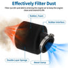 Make Model Air Filter / 48–50mm / Motorcycle Universal Rubber Foam Black