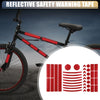 Bike Motorcycles 42pcs Reflective Safety Warning Tape PET Red