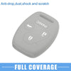 Honda Accord Civic CR-V Pilot Black Gray Smart Key Fob Cover (2 x)