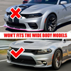 Dodge Charger SRT Glossy Black Front Bumper Lip Splitter Kit (2015-2023)