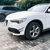 Alfa Romeo Stelvio Gloss Black Front Bumper Fin Canards Splitter (17–25)