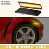 Porsche Amber Black 1 Pair LED Side Marker Light Front
